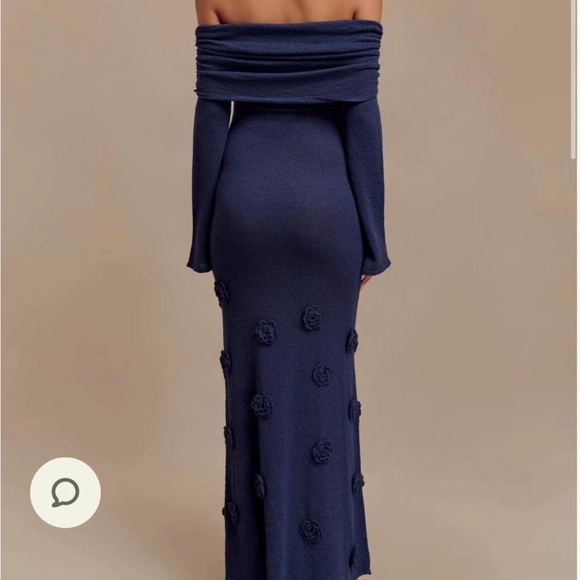 Meshki off shoulder Navy Dress - Picture 2 of 3